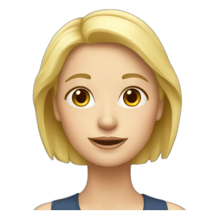 A blond French teacher woman. sticker
