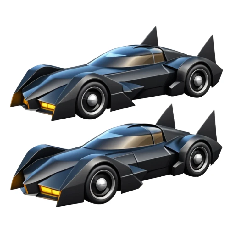  the animated series aerodynamic futuristic Batmobile loosely based on 1936 cord 812 (flat long faceted mechanical body) stealthy understated hot rod  sticker