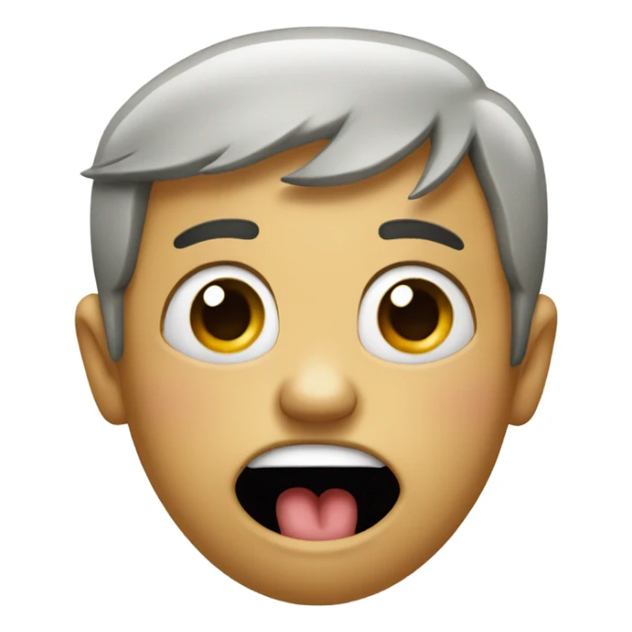 Crying with tongue out holding up two fingers  sticker