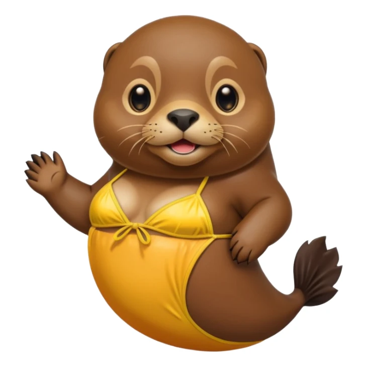  sea lion in a bikini  sticker