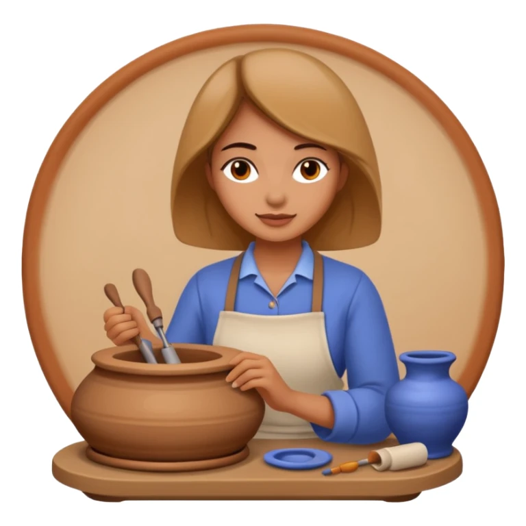 Pottery Wheel Artist woman  sticker
