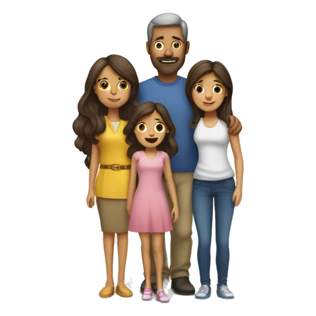 Family-with-father-mother-two-brunettes-daughters sticker