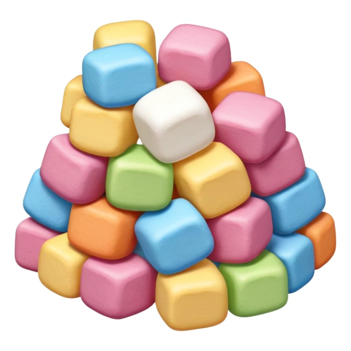 a pile of colorful marshmallows, simple, clear sticker
