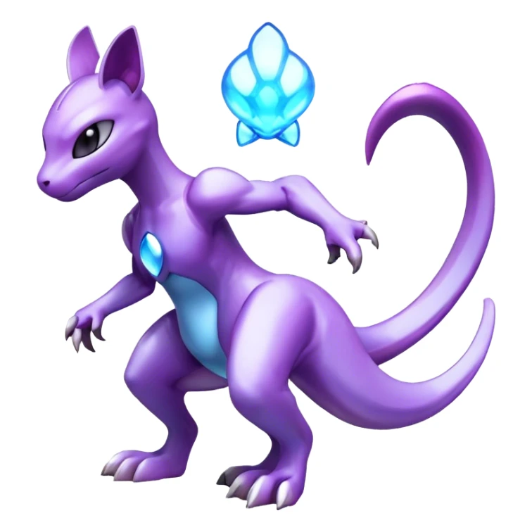  Cool Edgy Shiny Legendary Mewtwo-Digimon-Palkia-hybrid full body sticker