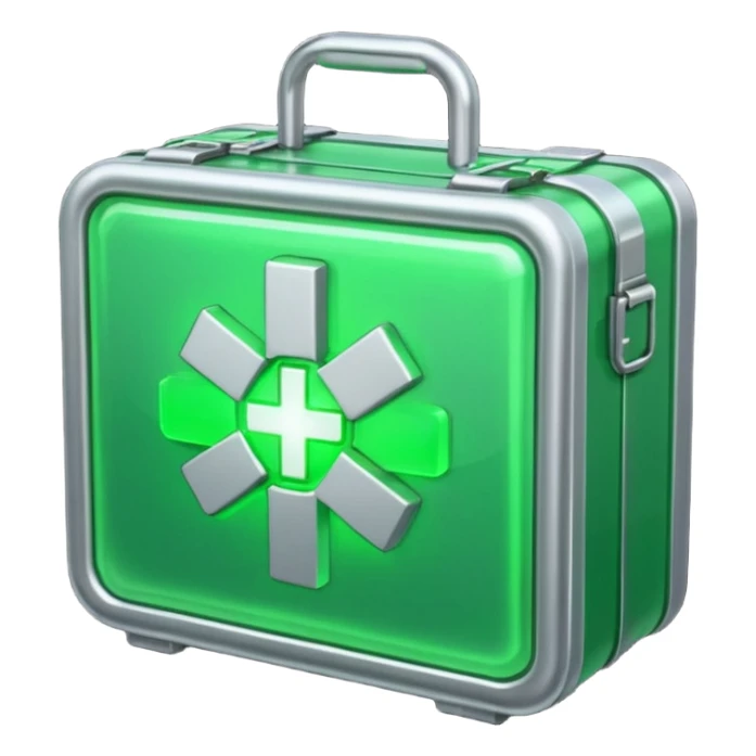 animated emote of a medkit sparkling sticker