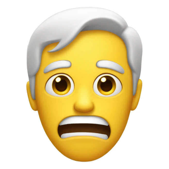 A yellow face annoyed emoji  sticker