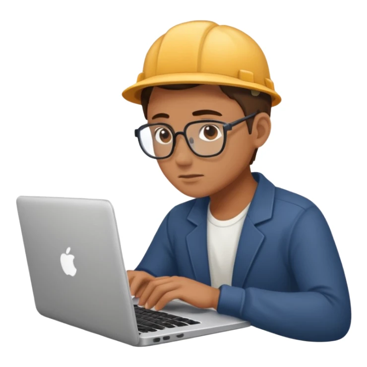 person working working on a laptop sticker