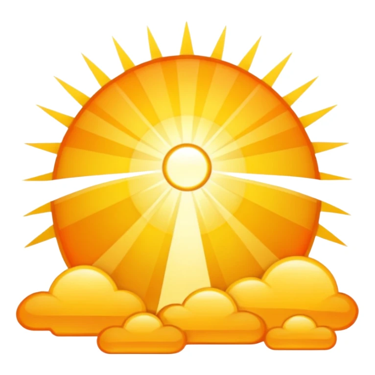 Golden sunrise with rays of light, no people sticker