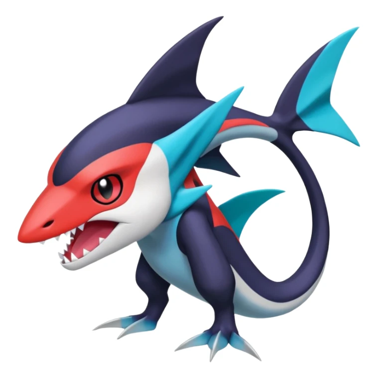 Meloetta-Guilmon-Sharpedo-Darkrai-Pokémon-Fakémon-fusion-hybrid-creature sticker