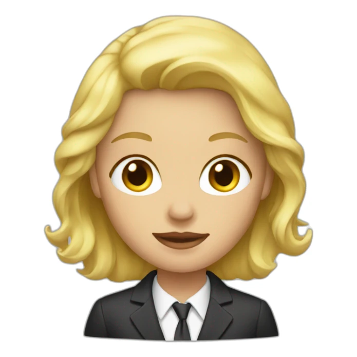 blond woman in a suit sticker