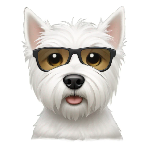 west highland terrier covering eyes sticker