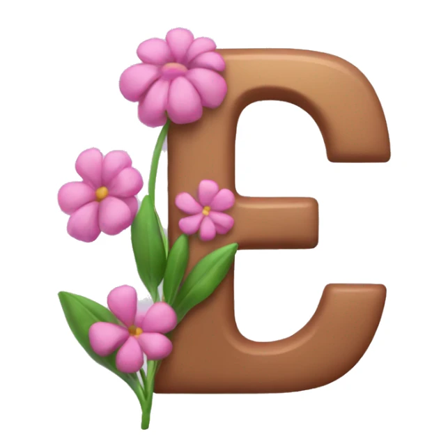 Make me flower emoji with the letter p and k in it  sticker
