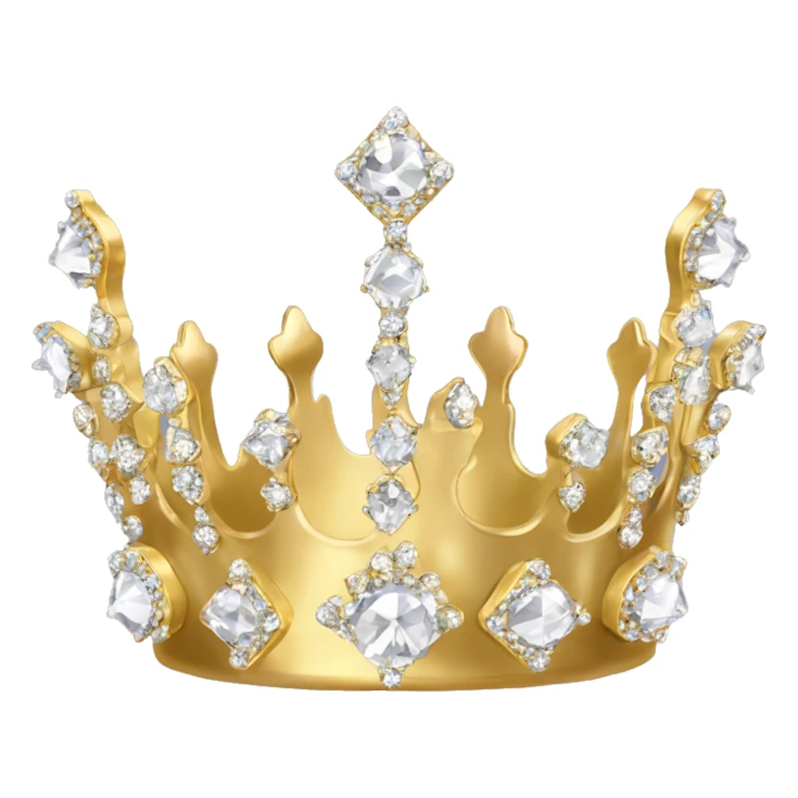 dainty gold crown diamond crown tiara crystal sticker