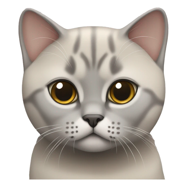 Cute beige and Grey british shorthair cat  sticker