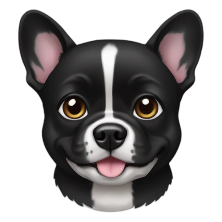Pomsky-french bulldog- dog- black sticker