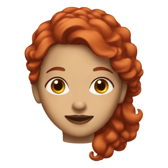Woman with red hair and brown eyes  sticker