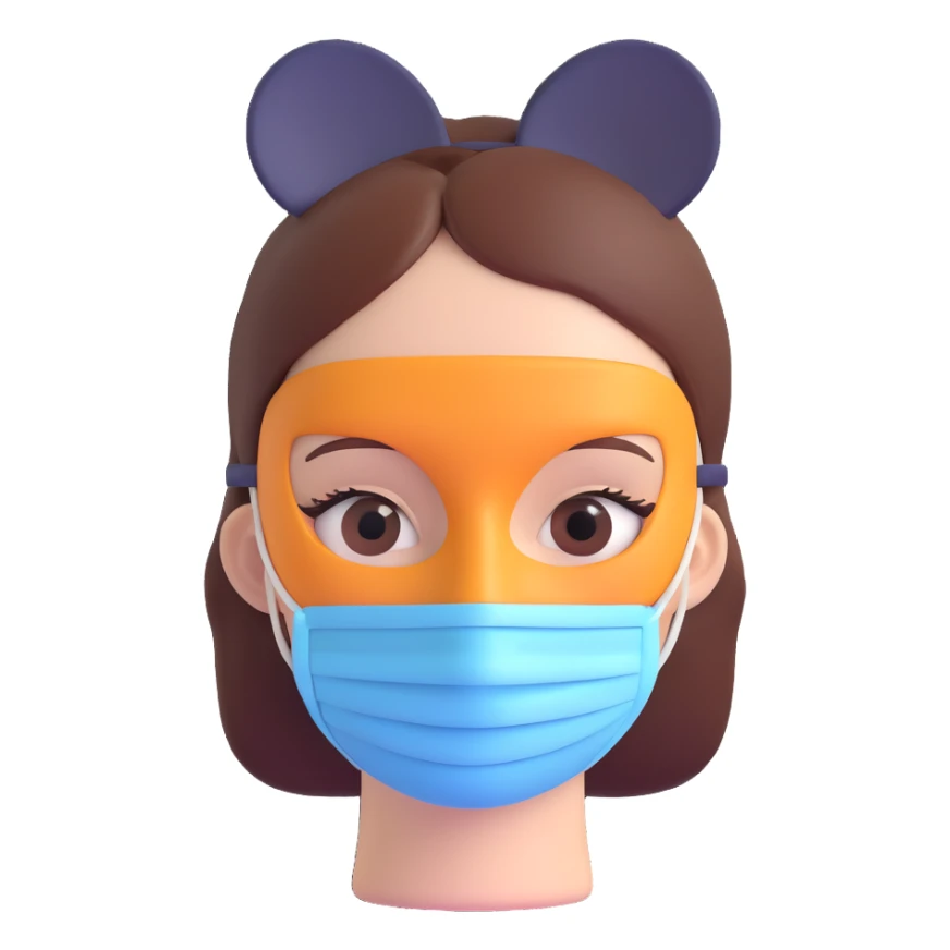 face with beauty mask sticker