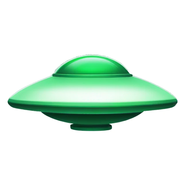 Green and white ufo’s flying above  sticker