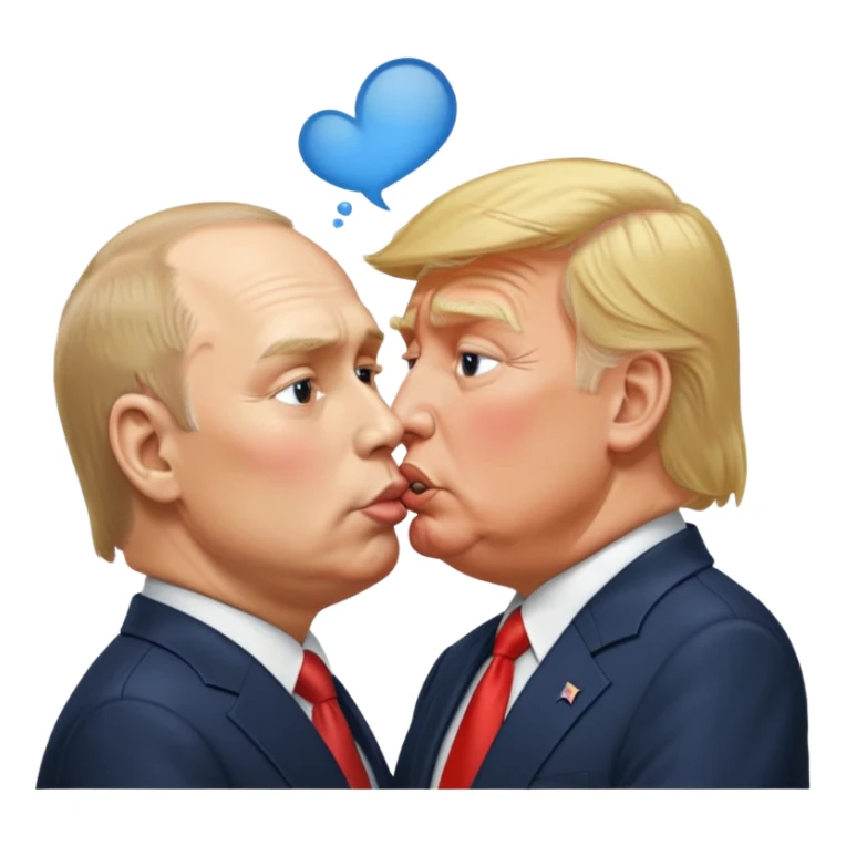 trump-and-putin-kissing passionately ,  sticker