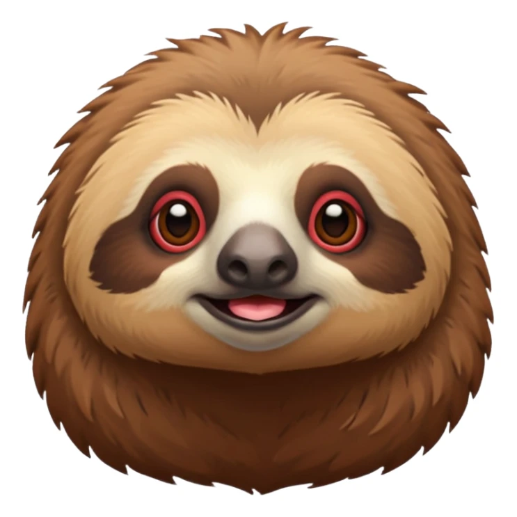 paresseux avec un crete rouge sticker