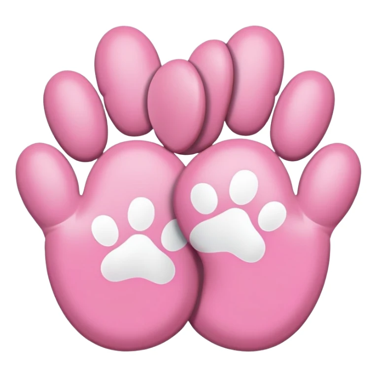two puppy paws with a white heart on the pad sticker