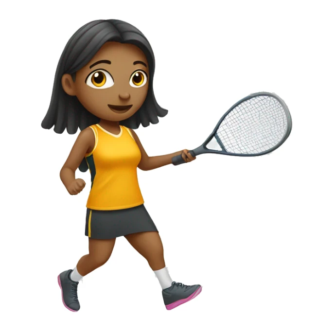 Girl playing squash sport sticker