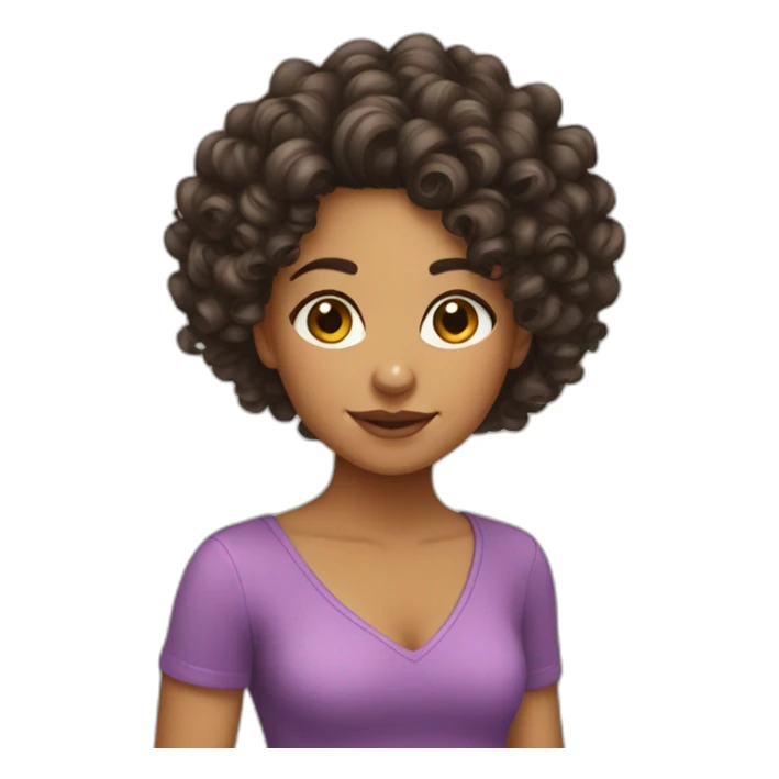 LATIN GIRL CURLY HAIR sticker