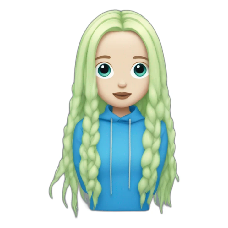 Billie eilish bleu hair sticker