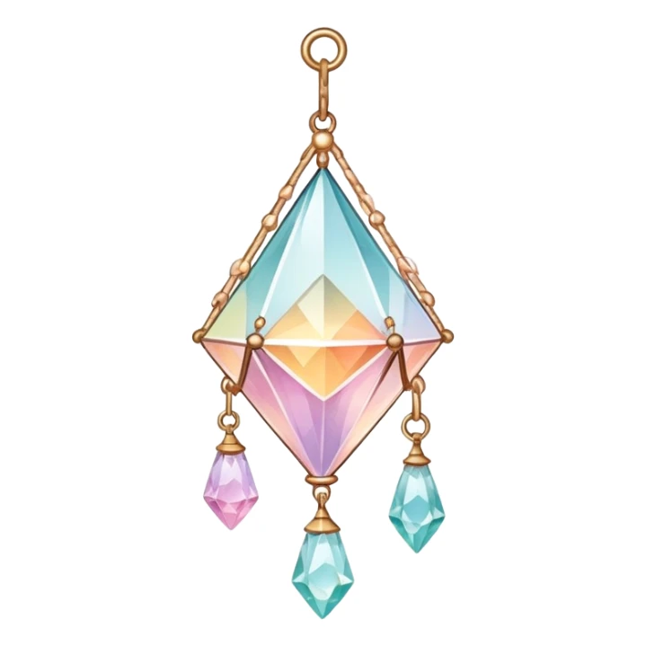 Pastel warm-colored romantic lush beautiful pretty hanging crystal-catcher aesthetic sticker