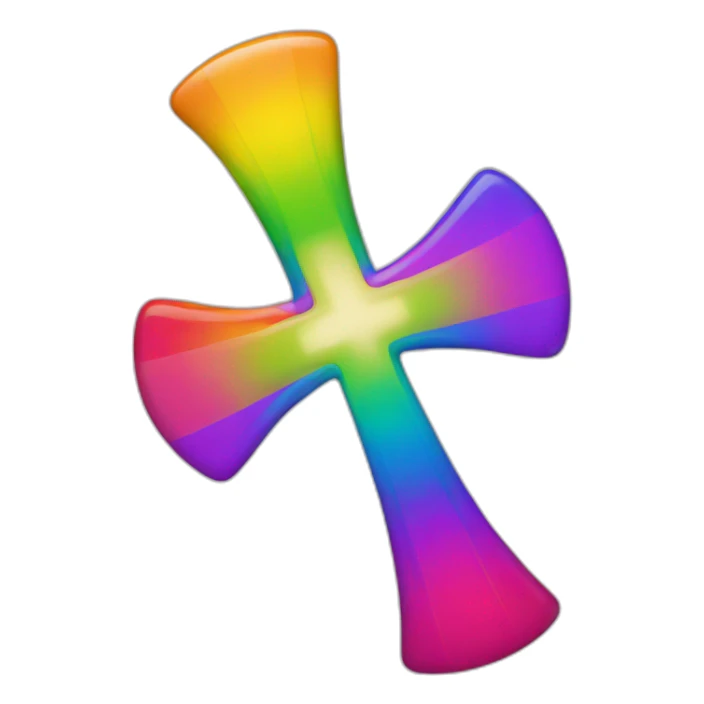 gay pride christian cross sticker