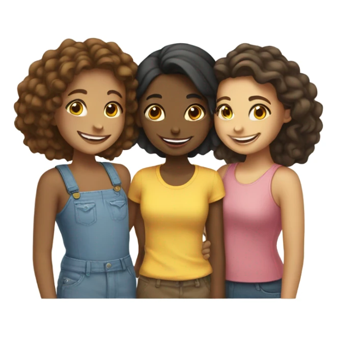 3 girl friends  sticker