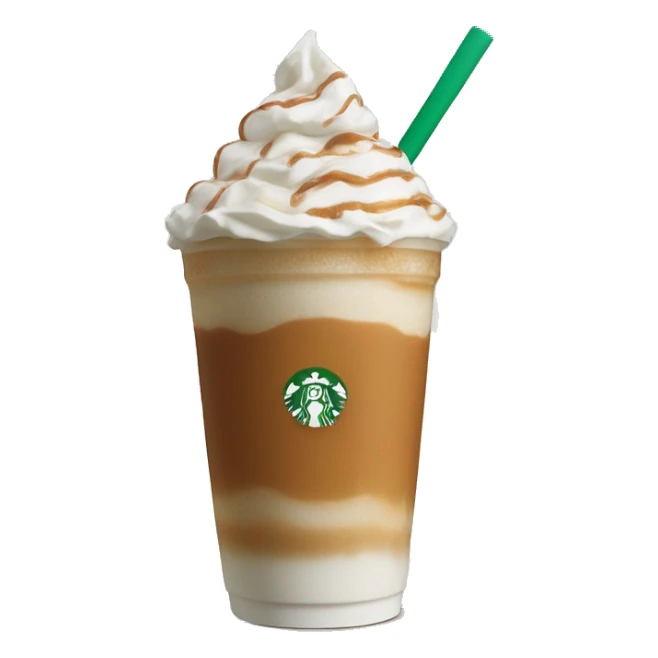 Starbucks venti caramel latte iced no whip cream sticker