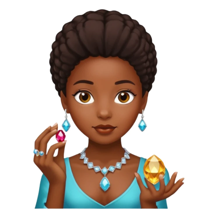 black girl carry jewel  sticker