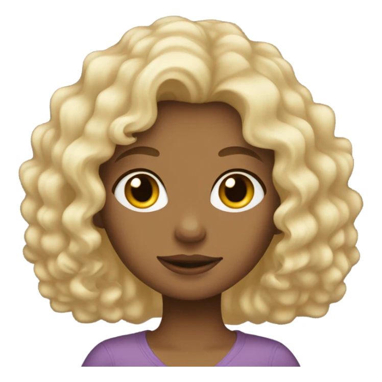 Tan girl with curly light blonde hair sticker