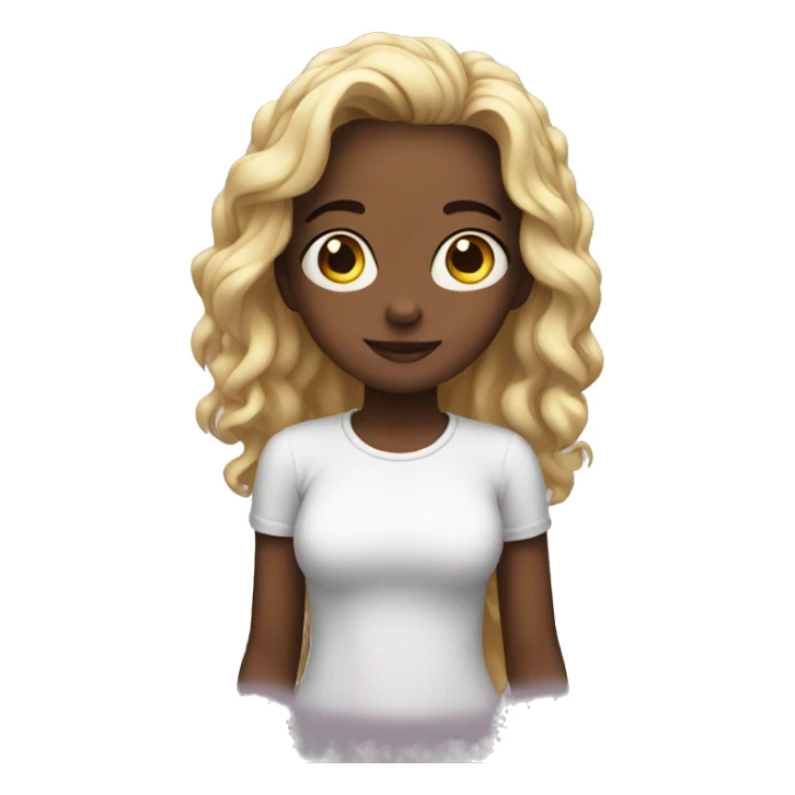 Heart eyes girl sticker