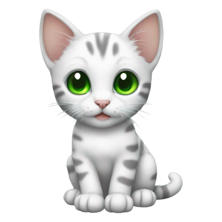 Bangel small kitten with green eyes sticker