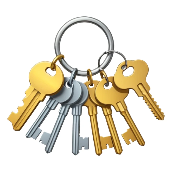 schlüsselbund mit vielen schlüsseln sticker