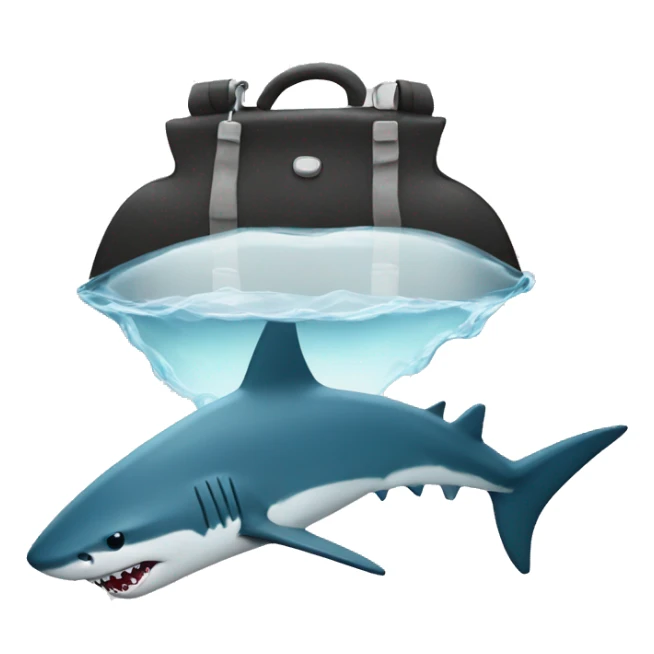 shark with a nuclear football sticker