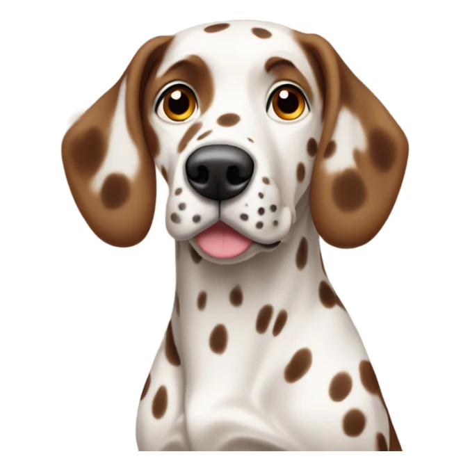 Brown Dalmatian with all brown ears sticker