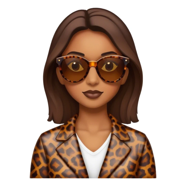 Brown sun glasses women’s tortoise shell sticker