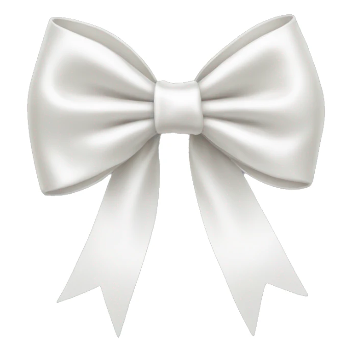white satin bow sticker