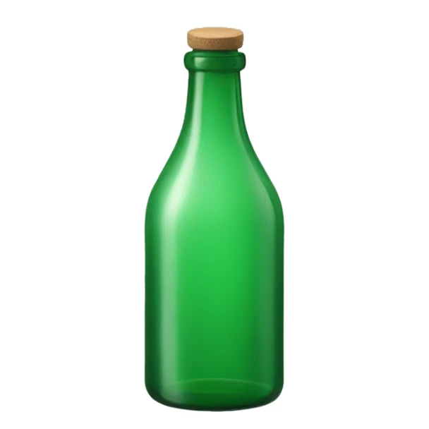 green glass bottle sticker