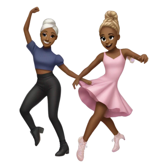 Cynthia Erivo and Ariana grande dancing through life sticker