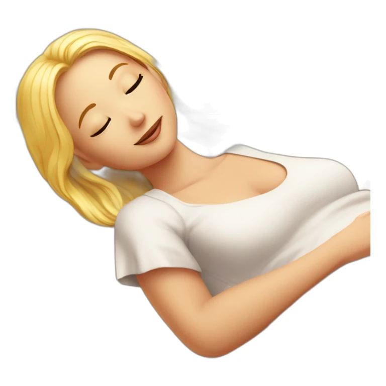 blonde girl red skin sunbathing with a book  sticker