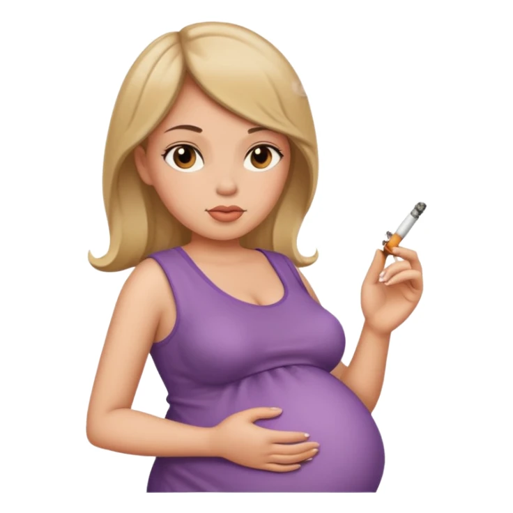 pregnant lady smoking sticker