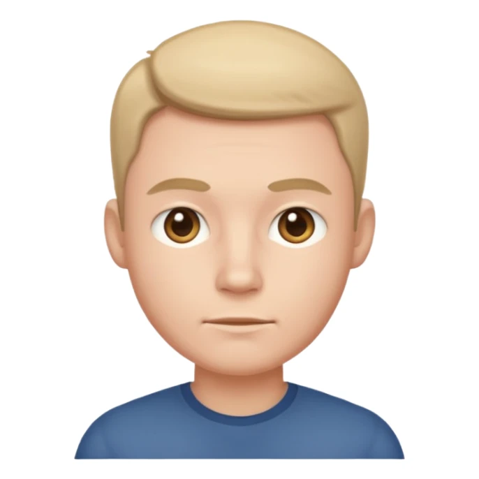 very big head and small body male sticker