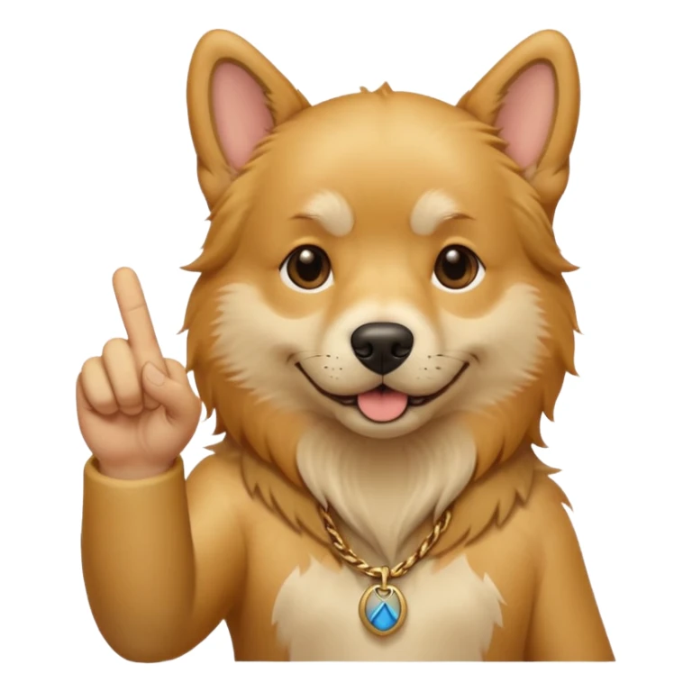 Dog holding out the middle finger sticker