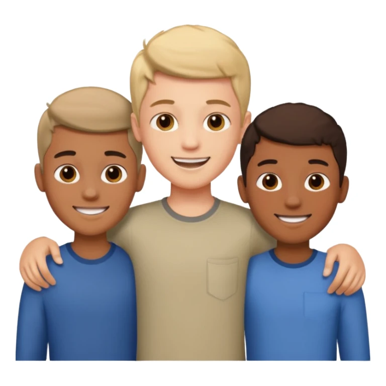 three boys teenagers friends sticker