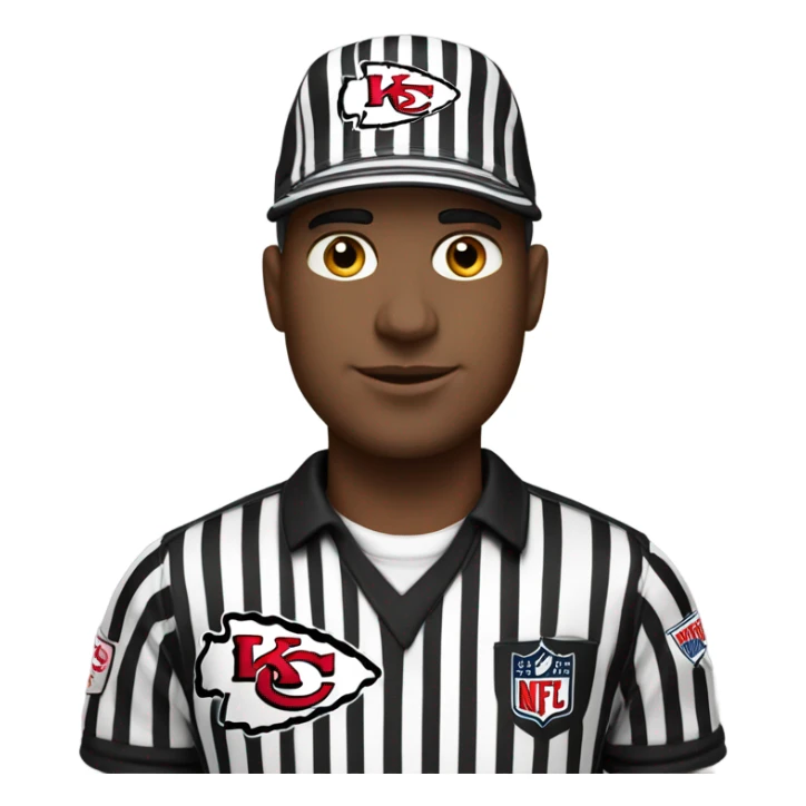 Referee in Kansas City chiefs gear sticker