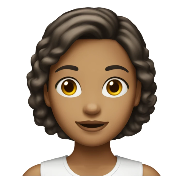 mcdonald’s girl black brown hair sticker